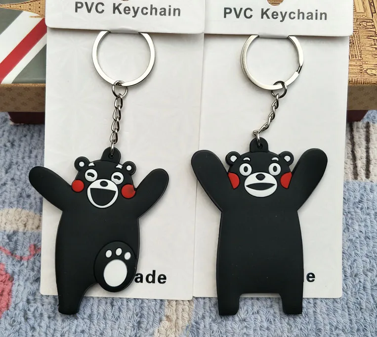 

Kumamon Anime Key Chain PVC Figure Keyring cute Toys Keychain Keyholder Birthday Gift Unisex NEW