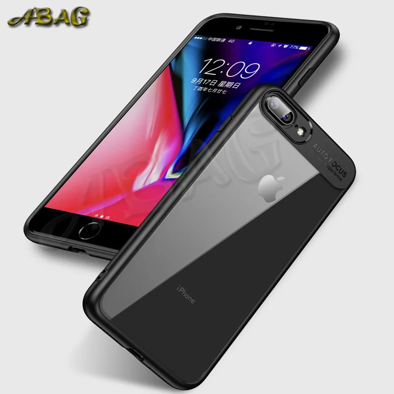 

ABAG New Slim Case Cover Transparent TPU Silicone protective sleeve for iPhone 8 8plus for iPhone7 7plus Case