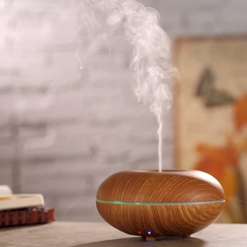 

Homgeek 100ml Aroma Essential Oil Diffuser Ultrasonic Air Humidifier Purifier 7 Colors LED Light Wood Air Humidifier For Home