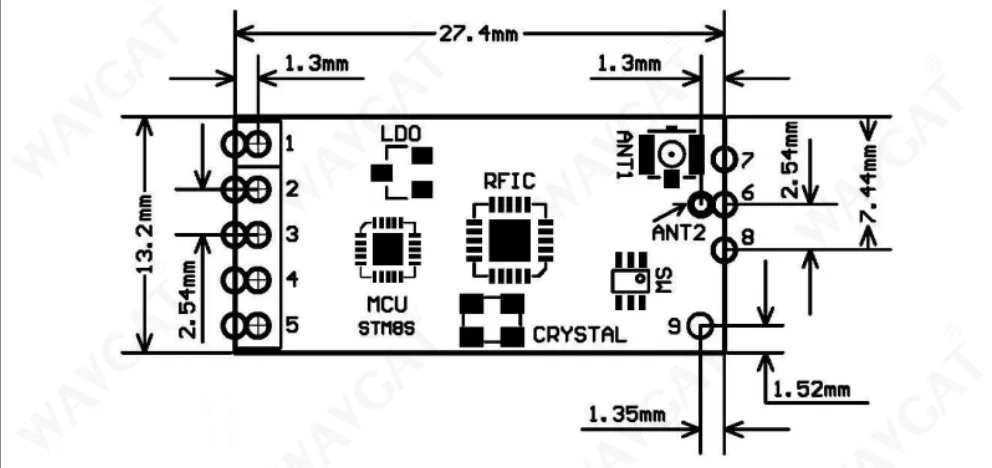 433 МГц SI4463 HC-12 беспроводной модуль последовательного порта 1000 м Замена Bluetooth