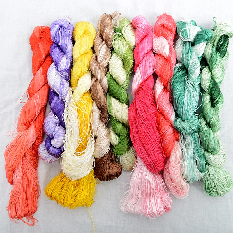 

100% Mulberry Silk Thread For Embroidery 1 skein =20 Pieces Gradient Colors Silk Thread