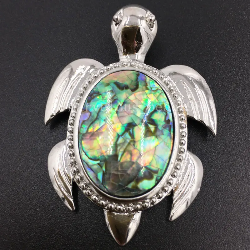 

Free shipping Fashion Jewelry New Zealand Ablone Mother of pearl Shell Turtle Pendant Bead MC6308