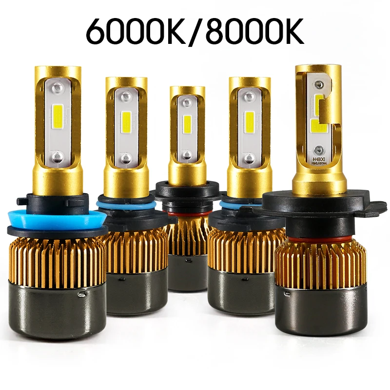 2 шт. Автомобильный светодиодный светильник s 72W 12000LM H7 Led 6000K холодный белый 8000K