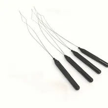 5 шт. Nano кольцо продеватель алюминиевая ручка металлической петле инструмент Высокое качество микро-кольцо микро-цикла приложения