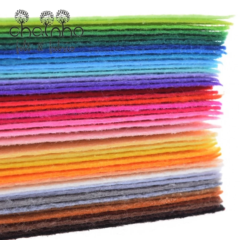 Nonwoven Fabric 1mm Thickness Polyester Felt Sheets Of Home Decoration Pattern Bundle For Sewing Dolls Crafts 40pcs 10x15cm