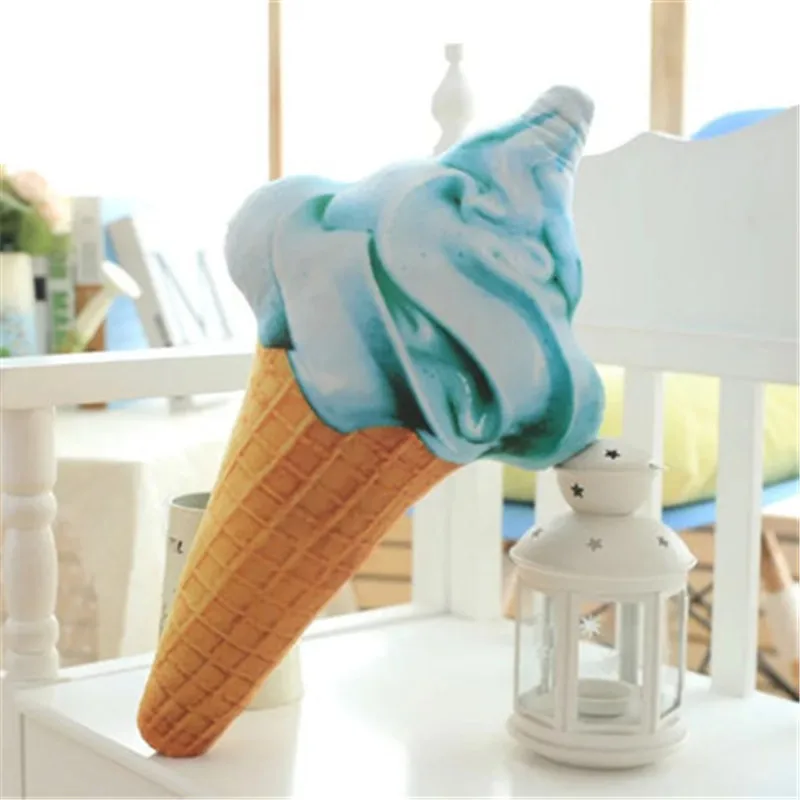 

Cute ice cream pillow summer dessert 3D simulation ice cream cones creative plush sofa cushions gifts