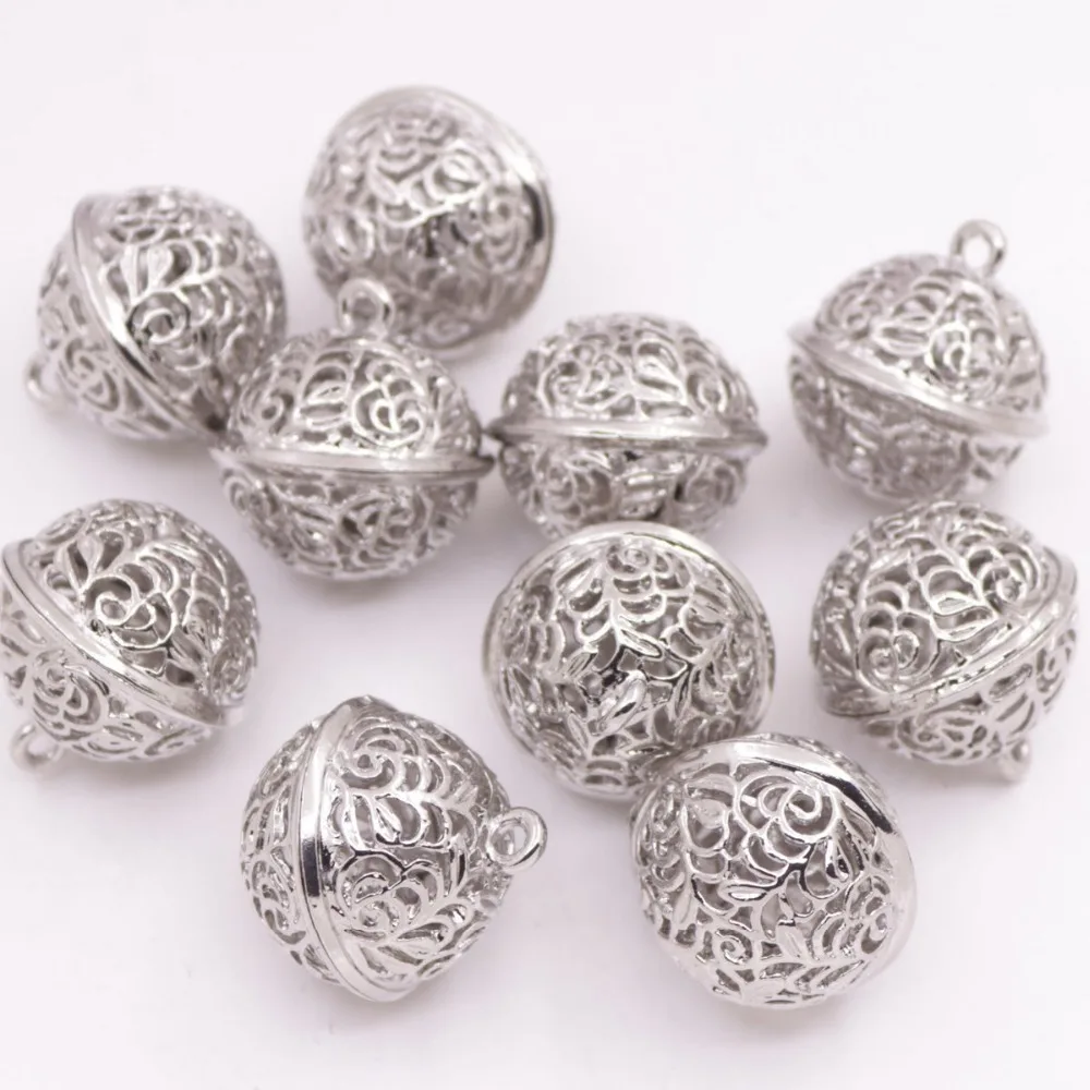 

10 PCS 26mm Alloy Metal Hollow out Jingle Bells Craft Christmas Tree Wreaths
