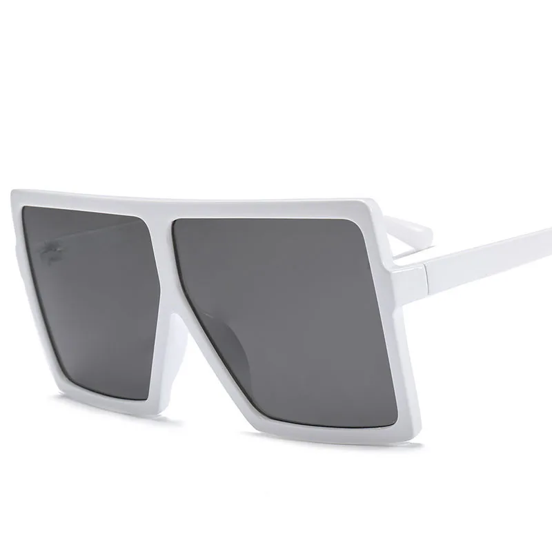 C7 White Gray Большая оправа, градиентные негабаритные солнцезащитные очки, квадратные брендовые дизайнерские винтажные женские модные солнцезащитные очки Oculos De Sol UV400 - Цвет линз: C7 White Gray