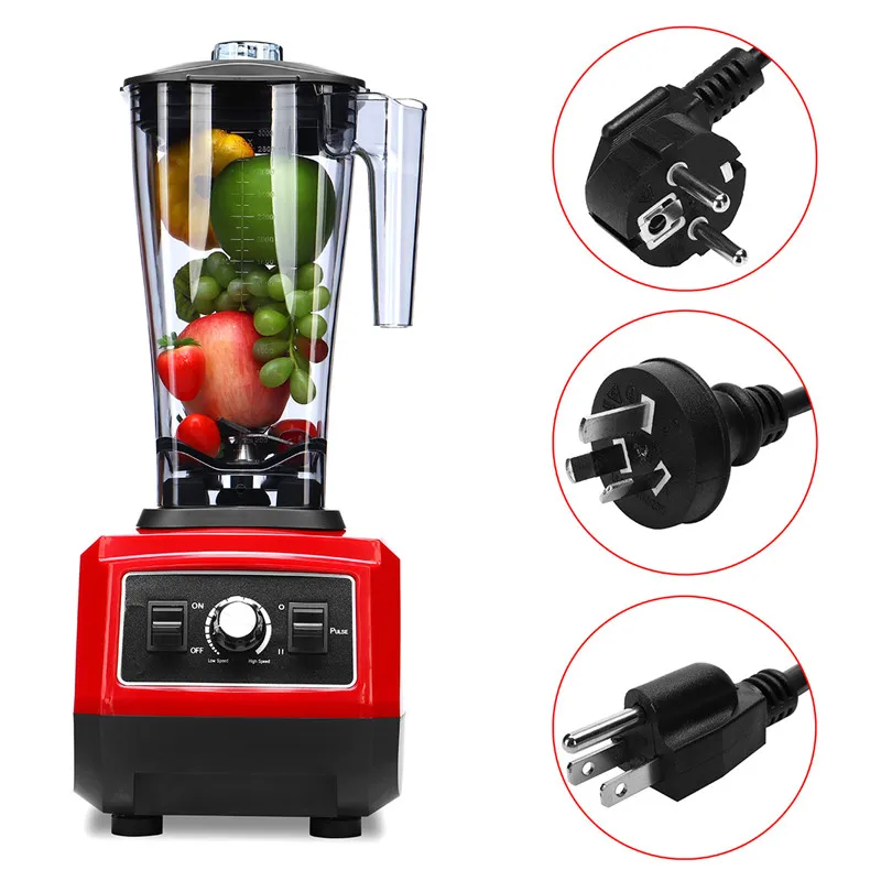 

Blender with Blender Tamper EU US AU Plug 2200W 45000-peak 3L Radial Cooling Fan Thermal Protection System Stainless Steel Blade