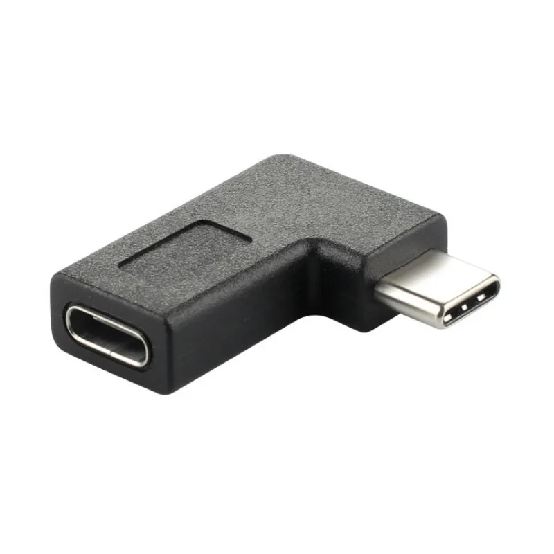 

L Type USB Type C to Type-C Adapter Fast Charging Up to 10 Gbps Male to Female 90 Degree USB-C for Samsung S8 S9 OnePlus 5