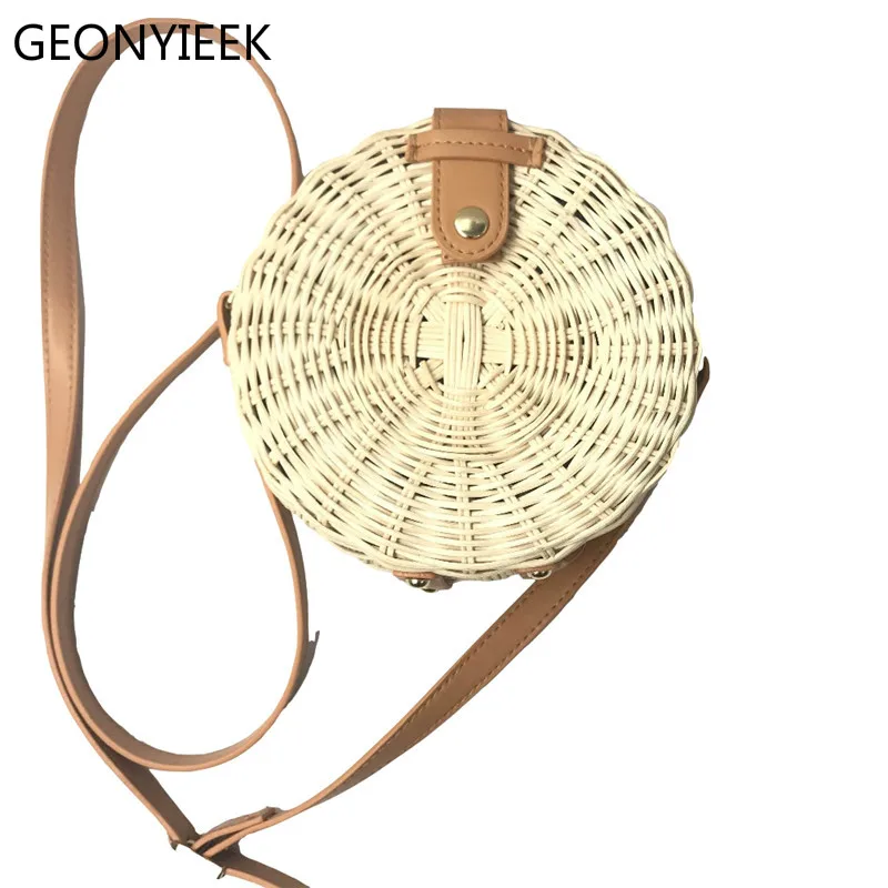 Ins Round Straw Bags for Women Beach Bali Rattan Handbag Small Circle Lady Vintage Crossbody Handmade Kintted Shoulder Bags 2018 Ins Round Straw Bags for Women Beach Bali Rattan Handbag Small Circle Lady Vintage Crossbody Handmade Kintted Shoulder Bags 2018