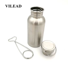 VILEAD бушкрафт бутылка для воды с крючком из нержавеющей стали Колба с широким горлышком герметичная для кемпинга пикника пешего туризма 350/500/750 мл VILEAD бушкрафт бутылка для воды с крючком из нержавеющей стали Колба с широким горлышком герметичная для кемпинга пикника пешего туризма 350/500/750 мл