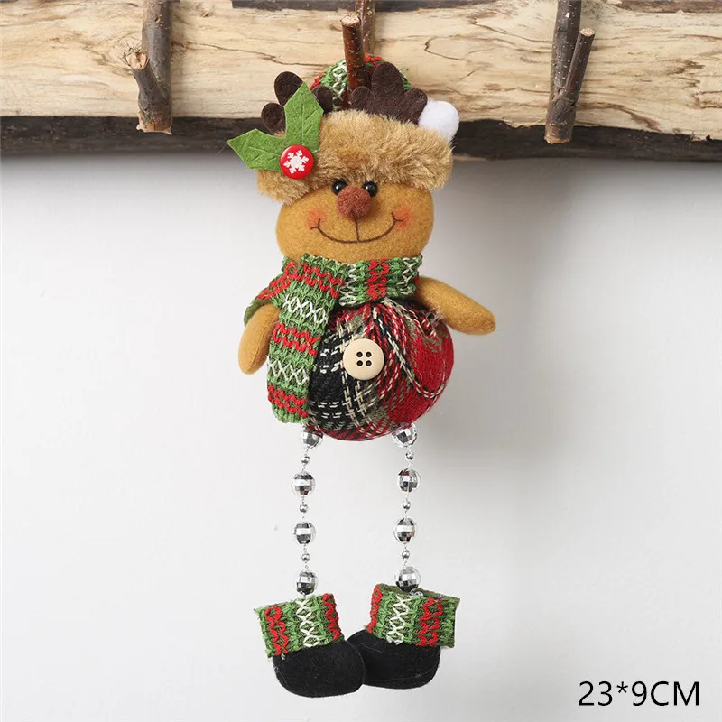 New Year Christmas Santa Claus Snowman Dolls Xmas Tree Ornament Natal Noel Deco Christmas Decoration for Home Kid Gift - Color: J.3