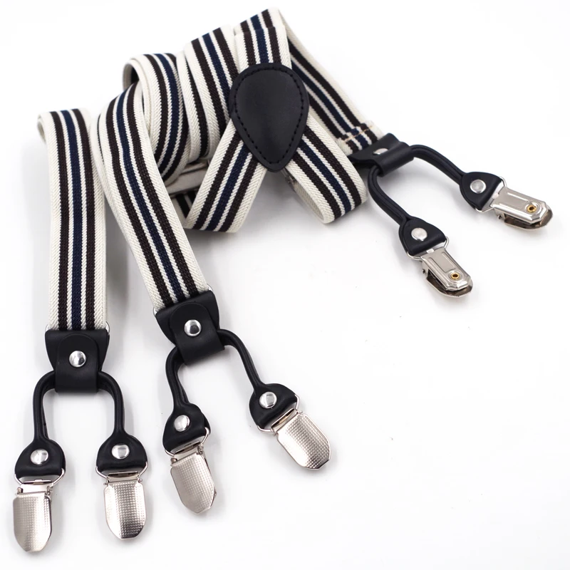 Мужские Регулируемые Эластичные подтяжки с 6 зажимами 2019*2 5 см 120|suspenders clips|men
