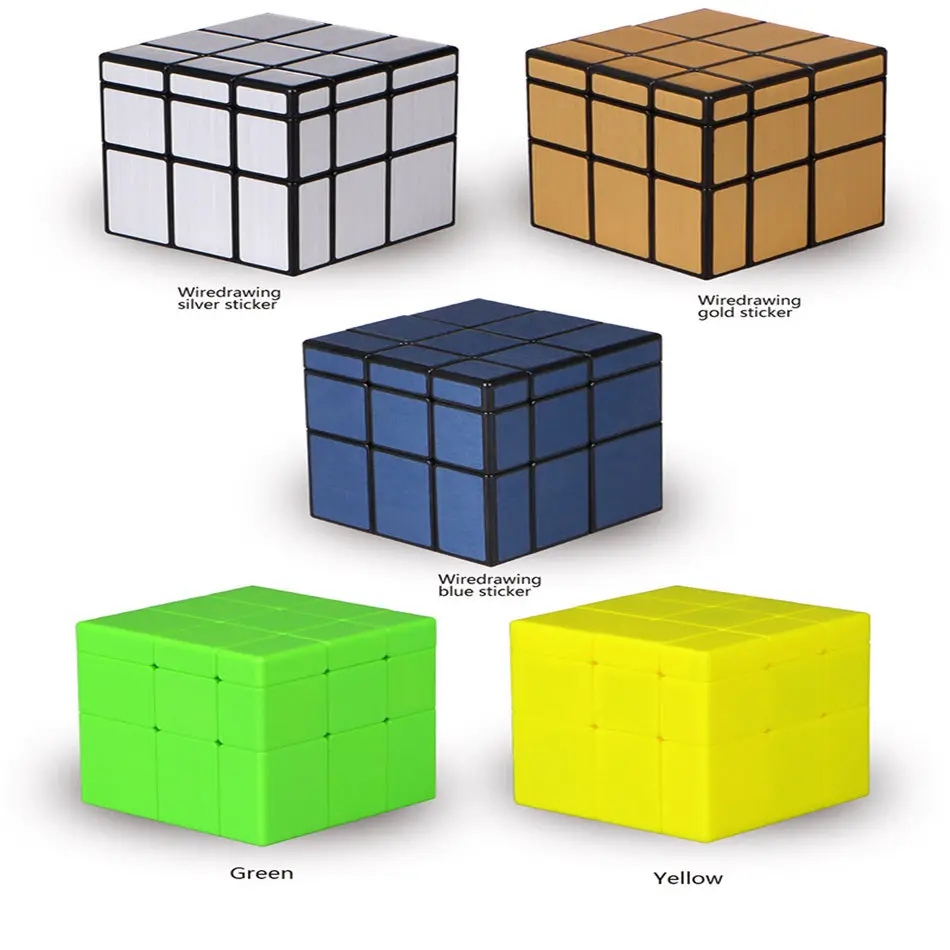 Qiyi 3x3 кубик рубика зеркальный куб 3x3x3 QiYi волшебный 3 слоя скоростной