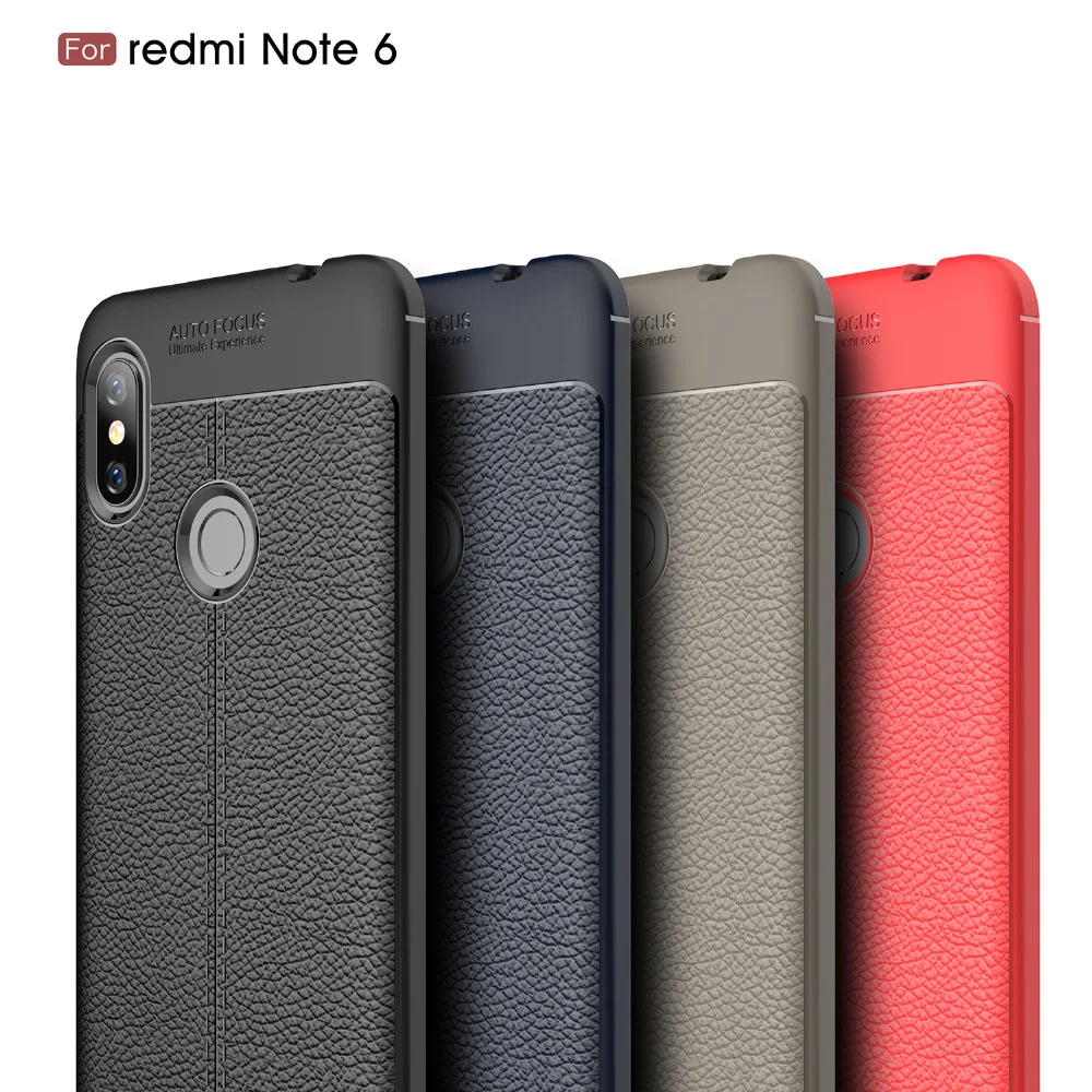 buy Xiaomi Redmi Note 6 Case Silicon Case for Xiaomi Redmi Note 6 Pro Case Cover Fundas Soft Carbon Fiber Brushe Coque Etui Capinha
