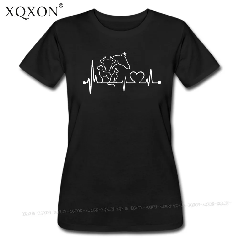 XQXON новый дизайн высококачественная женская футболка с принтом собаки кота