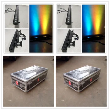 

(Flightcase)10pcs/lot 18x15w linear led wall washer pixel dont control 5in1 led bar wall washer ip65