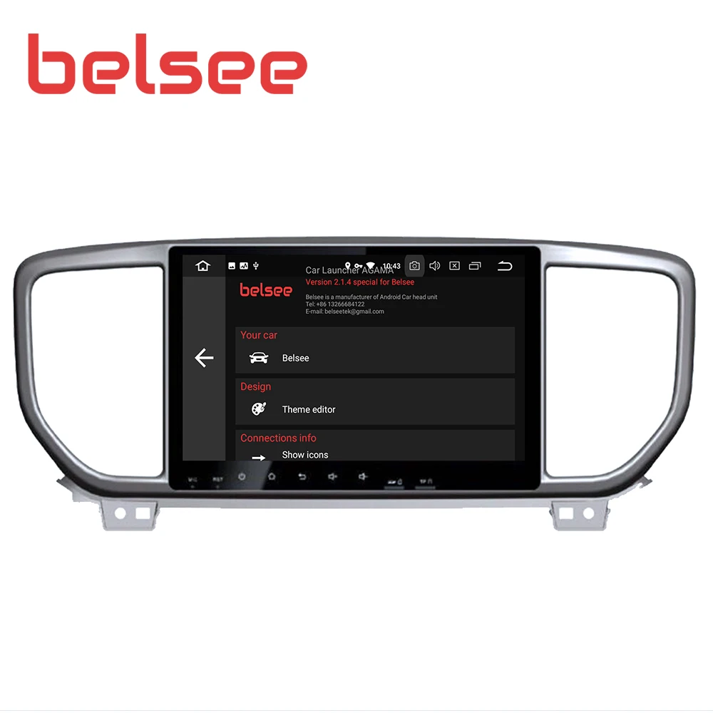  Belsee for Kia Sportage 2019 Android 9.0 Car Radio IPS Screen 8 Core 4GB 64GB 2 Din Stereo Audio Au
