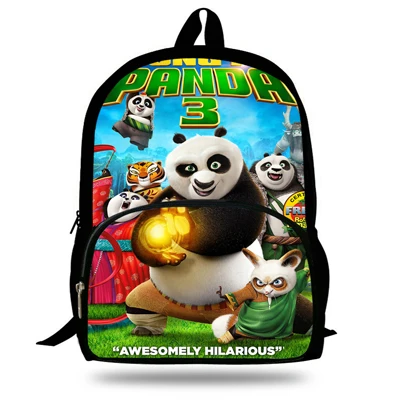 16 дюймов Mochila детская школьная сумка забавные животные Кунг фу Панда рюкзак для обувь мальчиков и девочек сумка подростков