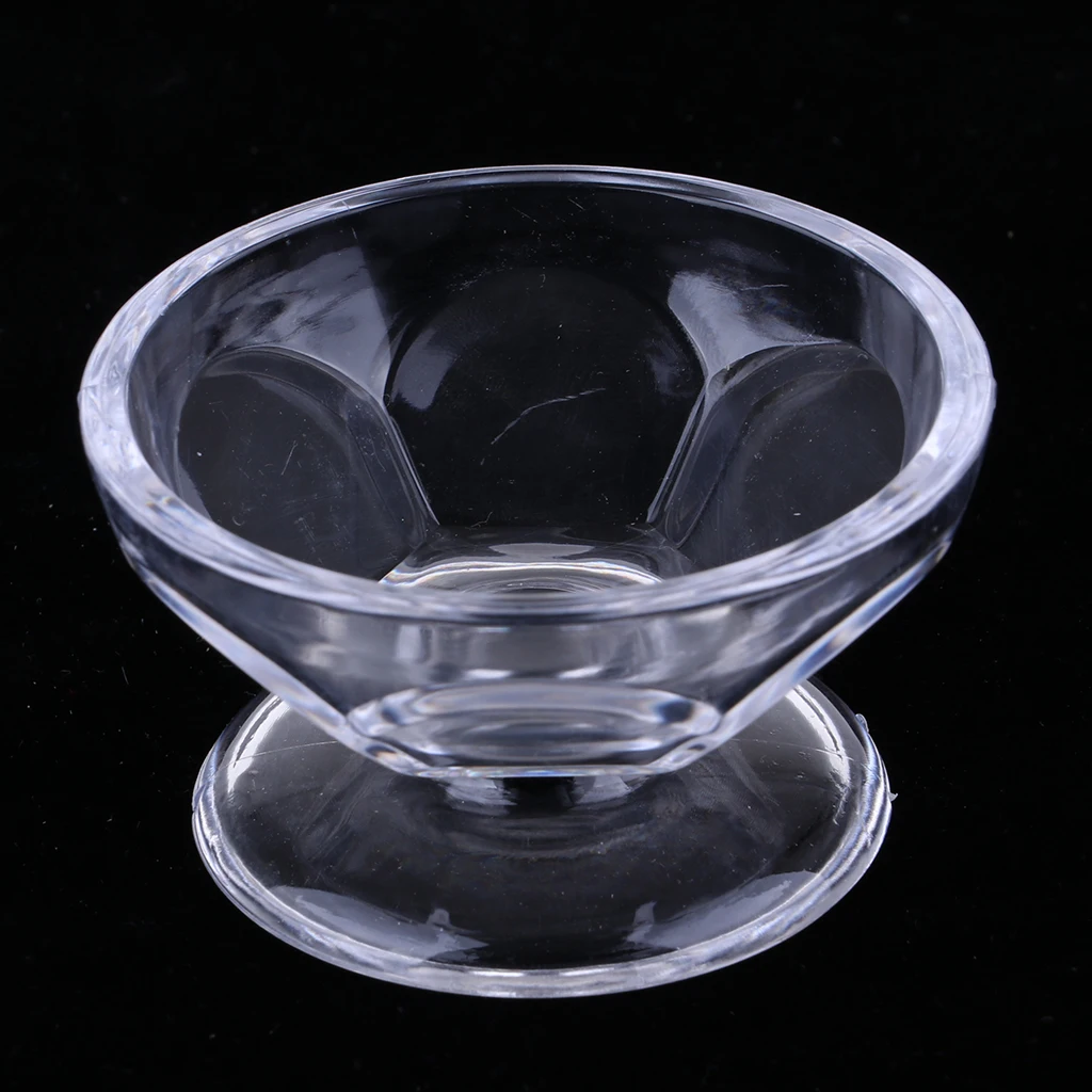 1/6 Dollhouse Miniature Tableware Ice Cream Cup Foods Fruits Glass End Table Decor 5 Pieces Set