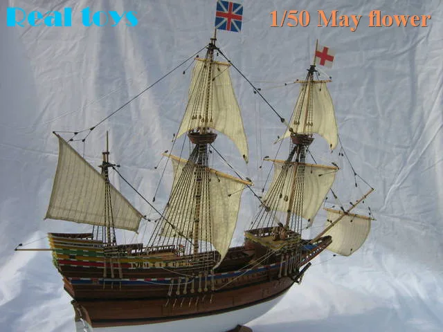 RealTS классический деревянный парусник Собранный набор 1/50 Mayflower парусная лодка модель 1 шт