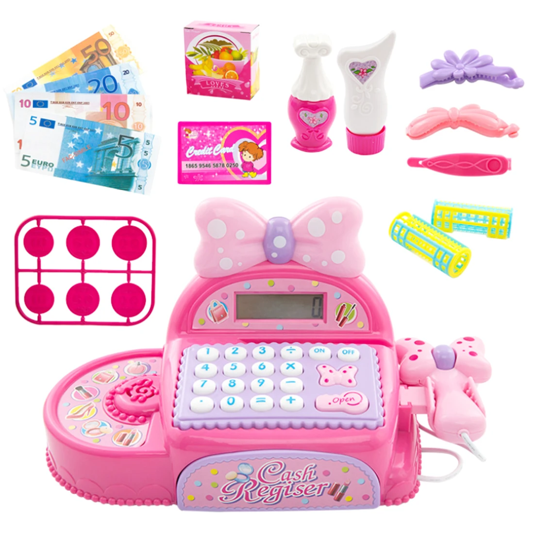 

Girls Shopping Pretend & Play Calculator DIY Interaction Supermarket Cash Register Toys Early Educational Children Toys For Kids