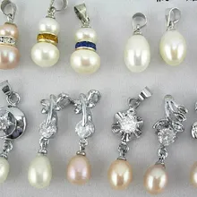 Дешевая распродажа! Смешивать стили естественный пресноводный настоящей жемчужиной кулон, Красивая Шарм ювелирных изделий для молодой леди/женские