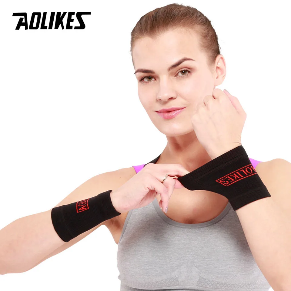 AOLIKES 1 Paar Handgelenkstütze Schützen Armband Unisex Armschienen für Basketball Fußball Laufen