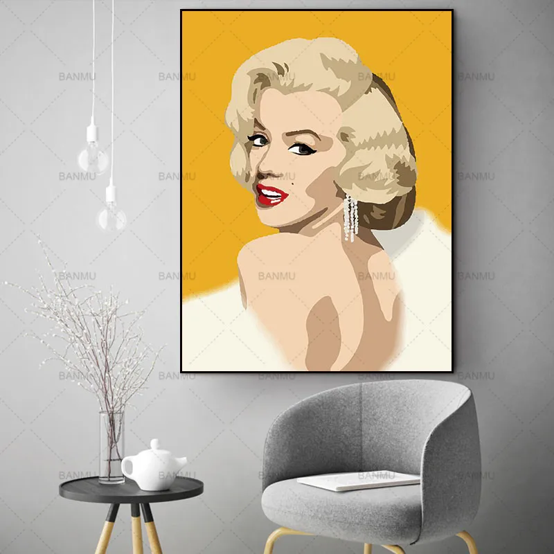 Картина на холсте настенные художественные картины принты Мэрилин Монро на холсте без рамки домашний Декор настенный плакат для декора для гостиной