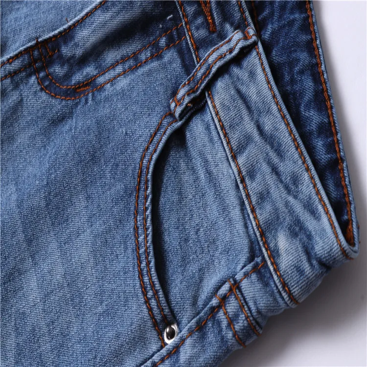 Бисером жемчужина Джинсы женские стрейч плотный повседневные Облегающие Модели заклепки джинсы летние Рваные брюки талии джинсы