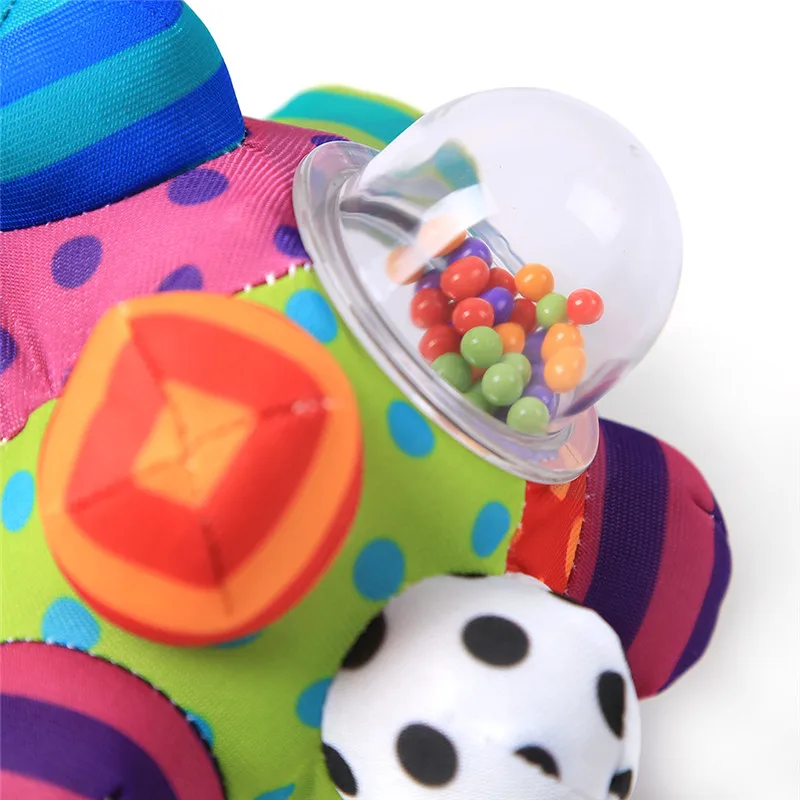 Pumpy Ball Cute Plush Soft Cloth Hand Rattles Bell Training Grasping Ability Toy