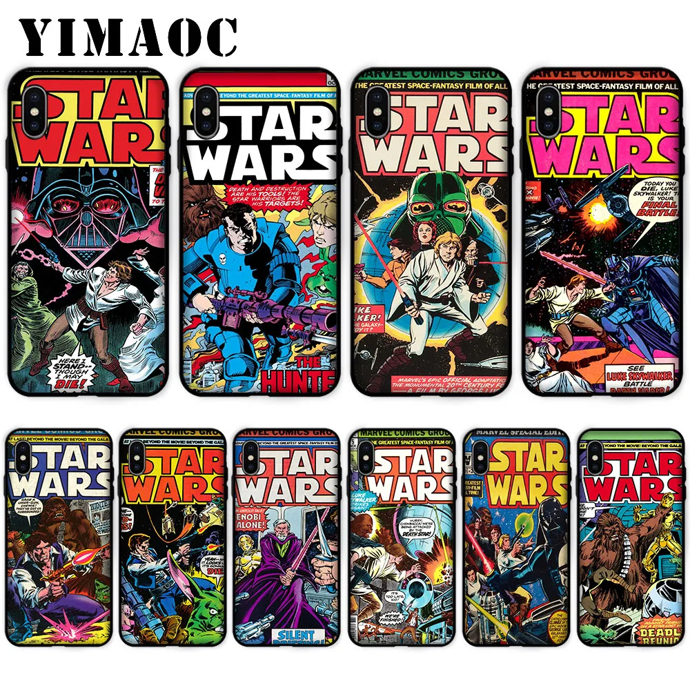 

YIMAOC Marvel Star Wars Comics Soft Case for iPhone XS Max XR X 7 8 6 6S Plus 5 5S SE