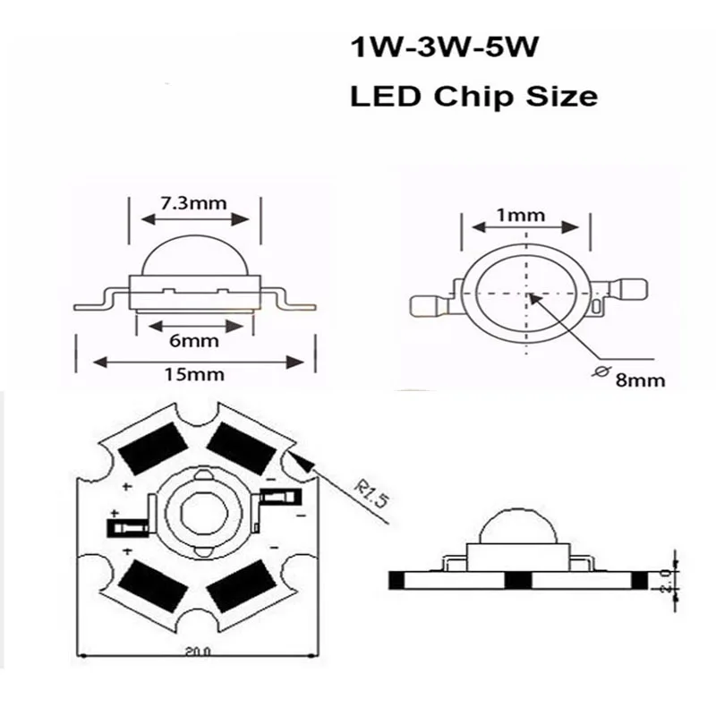 50 шт./лот 3 Вт полный спектр led grow chip с PCB star, led grow Light, широкий спектр 380nm-840nm led диод для комнатных растений