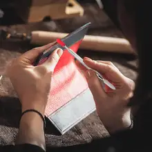 DIY двойная головка латунная головка кожаный край масло склеивание краситель ручка двухсторонний аппликатор быстрая краска ролик инструмент для кожи ремесло инструменты