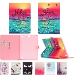 Для Samsung Galaxy Tab 9,7 чехол, Ultra Slim SmartCover стоять Мультфильм кожаный чехол для Samsung Galaxy Tab A SM-T550 T555 Tablet
