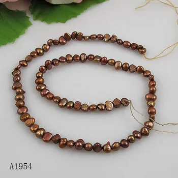 

Unique Pearls jewellery Store,Small Size 3-4mm Coffee Genuine Freshwater Pearl Loose Beads 34cm One String Loose Pearl Jewelry
