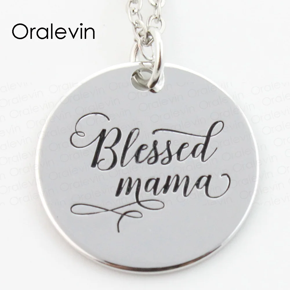 Blessed Mama Charms Necklace Lover Gift Jewelry 10Pcs/Lot,LN254in