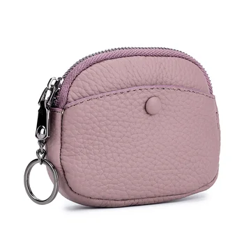 

Premium 100% Genuine Leather Coin Purse 2019 European And American Multi-function Zipper Wallet New Arrivals Cowhide Mini Wallet