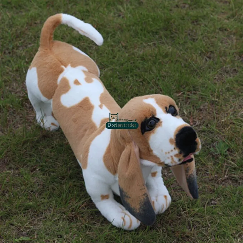 Dorimytrader Real Pictures! 24'' 60cm Giant Cute  Stuffed Soft Plush Cute Emulational Animal Basset Dog Toy, Free Shipping DY60298 (1)