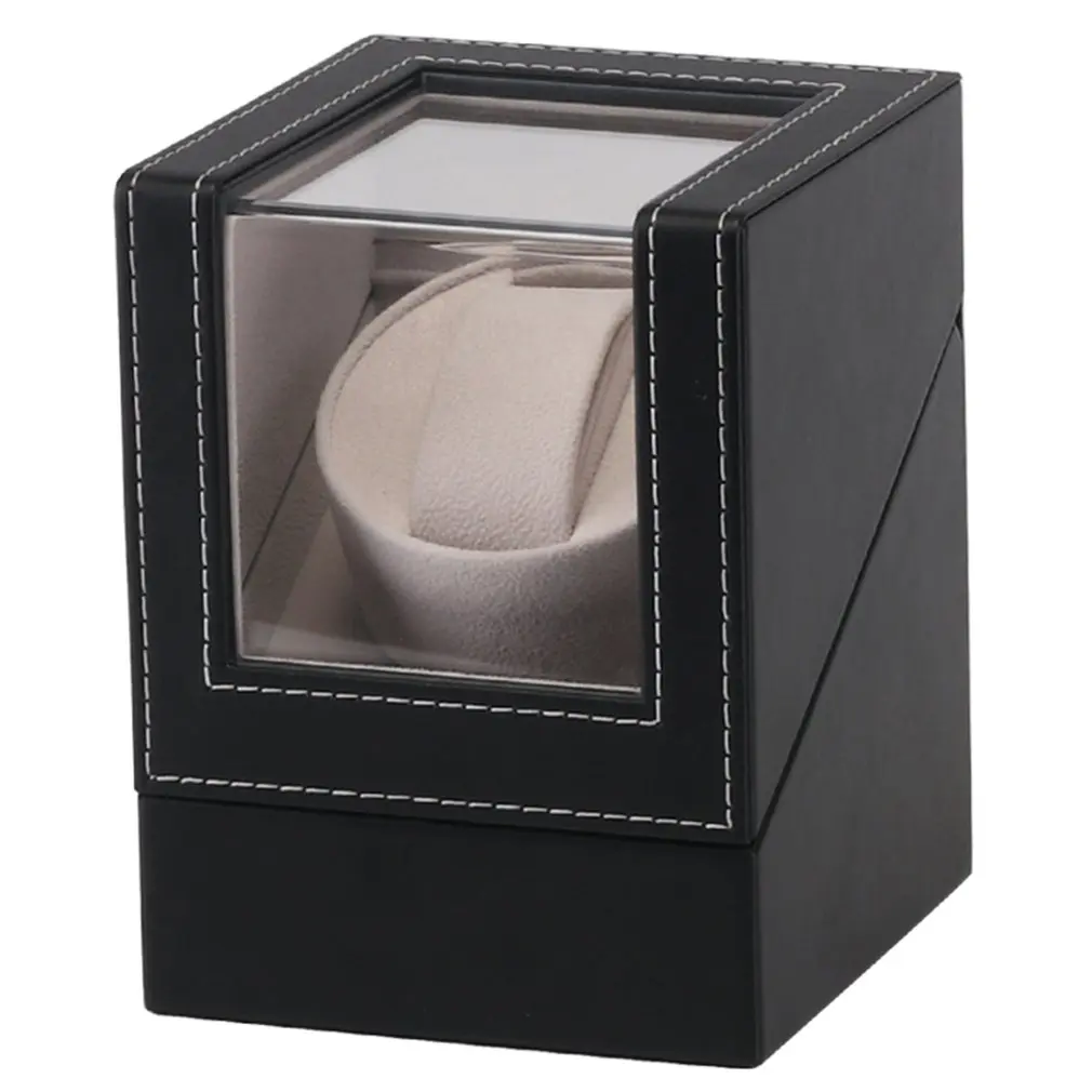 Высококлассный двигатель шейкер часы Winder держатель дисплей автоматические механические часы коробка с подзаводом ювелирные изделия часы коробка EU/US/UK/AU Plug - Цвет: black