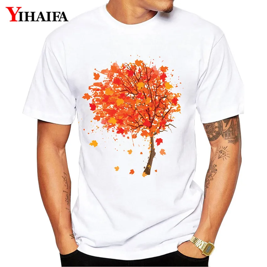 

Summer T-Shirt Mens Womens Colorful Tree 3D Print Graphic Tees Casual Couple Short Sleeve Camiseta White Tee Shirts Tops