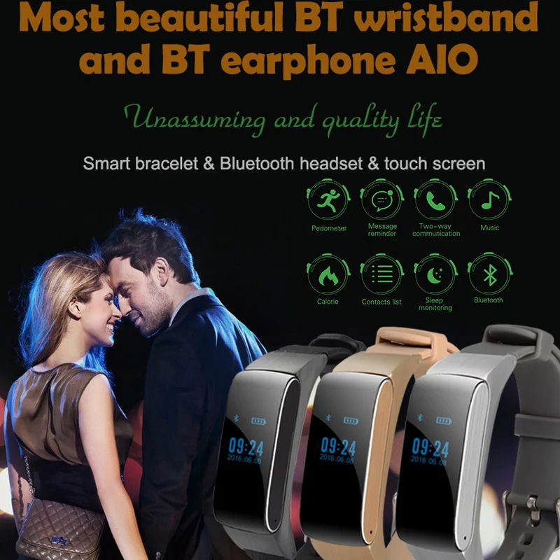 Умный Браслет DF22 Bluetooth гарнитура сенсорный фитнес трекер роскошный для Android IOS PK