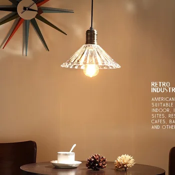 

Modern Glass Umbrella Pendant Lights Fixture American Country Droplights Coffee Shop Cafes Bar Pub Restaurant Dining Room Lamps