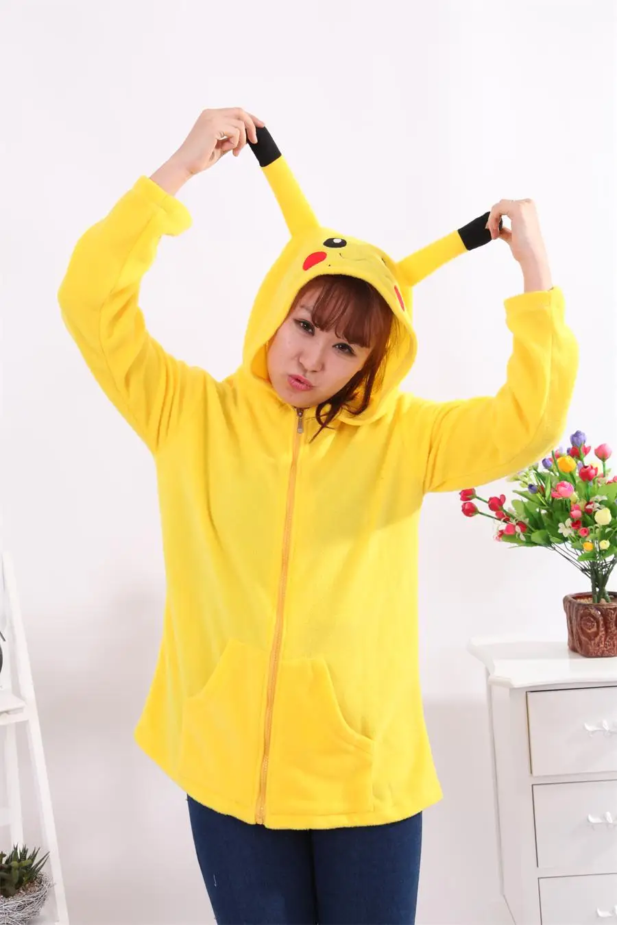 

Pocket Monster Pikachu Hoodie Sweatshirts Cosplay Unisex Costume