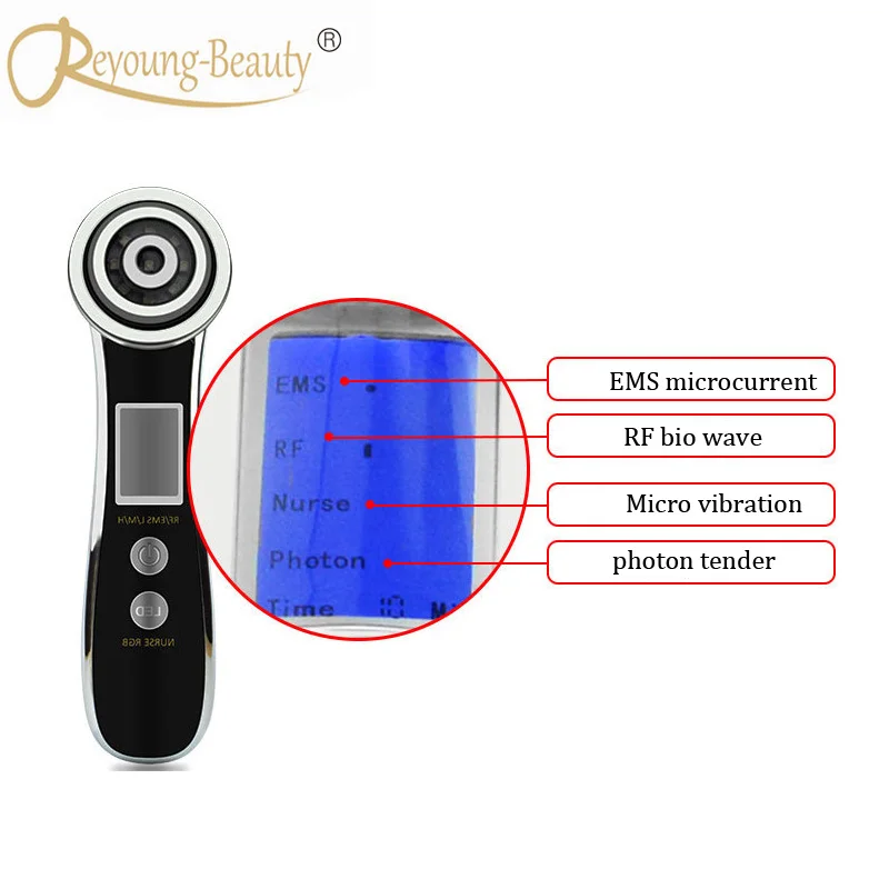 Электропорация мезотерапия rf EMS радиочастотный СВЕТОДИОДНЫЙ Прибор для фототерапии омоложение Вибрация Уход за лицом подтягивание кожи устройство красоты