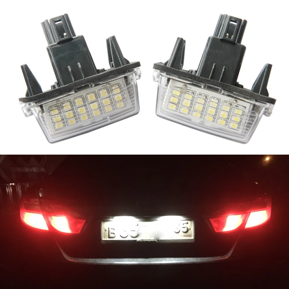 2 шт. для Toyota Yaris/Vitz Camry Corolla Prius C Ractis versсветодио дный LED номерной знак светодио дный Светодиодная лампа OEM заменить