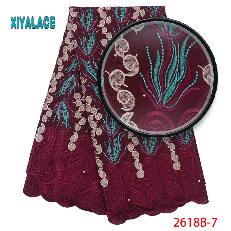Африканская кружевная ткань швейцарская вуаль высокое качество кружева африканские платья для свадьбы кружева хлопок Вечерние платья YA2618B-1