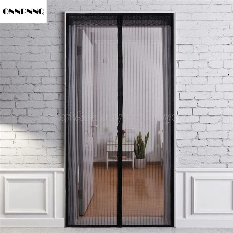 

ONNPNNQ Hands Free Magic Magnet Net Mesh Screen Anti Insect Fly Bug Mosquito Curtain