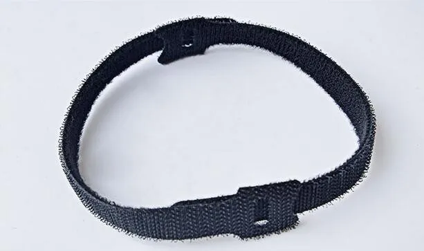 10pcslot 20013mm T type black Nylon Reusable self adhesive Velcro Cable Ties with Eyelet Holes (2)